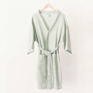 NEW Bathen Mint Green Waffle Knit Robe